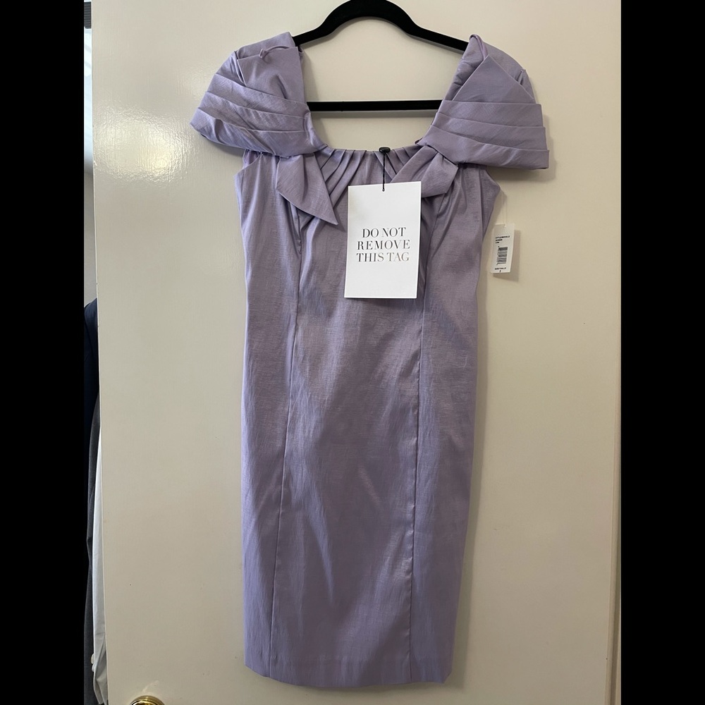New Badgley Mischka Lilac Mini Dress sz 2